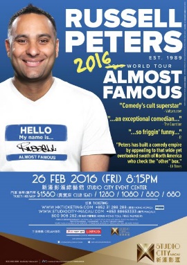 Russell Peters – Almost Famous World Tour poster